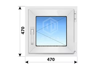 Поворотное пластиковое окно 470x470